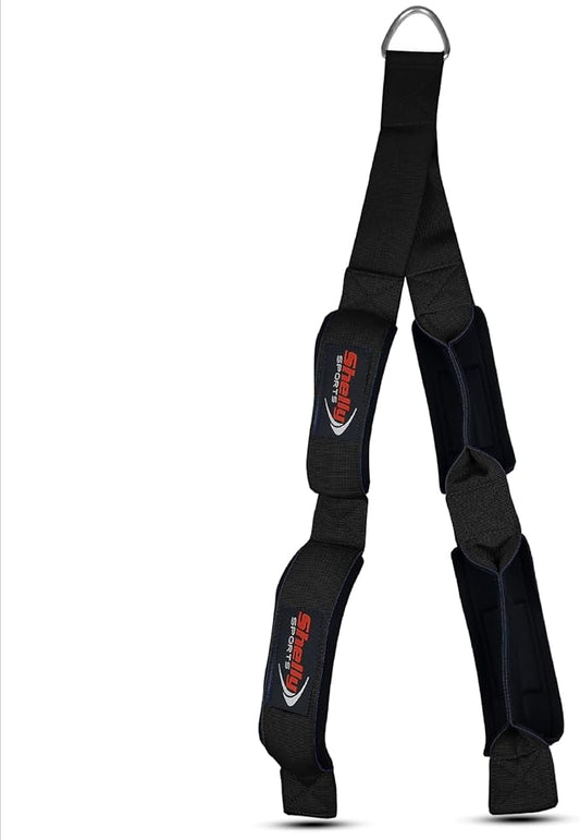 Triceps Rope Gym Cable Machine Attachments with Carabiner Anti-Slip Triceps Strap 2 Loops Neoprene Handles Pulldown Rope for Pushdowns Pulls Crunches Overhead Extensions Biceps Curl