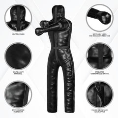 MMA Grappling Dummy for Adult BJJ Judo Wrestling Standing Brazilian JIU Jitsu MMA Self Defense Training MMA Dummy – UNFILLED – 170CM