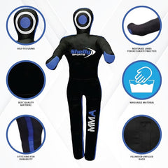 MMA Dummy Judo Grappling Punching Bag BJJ JIU Jitsu Dummy Wrestling Boxing Karate Training Dummies – Canvas – UNFILLED