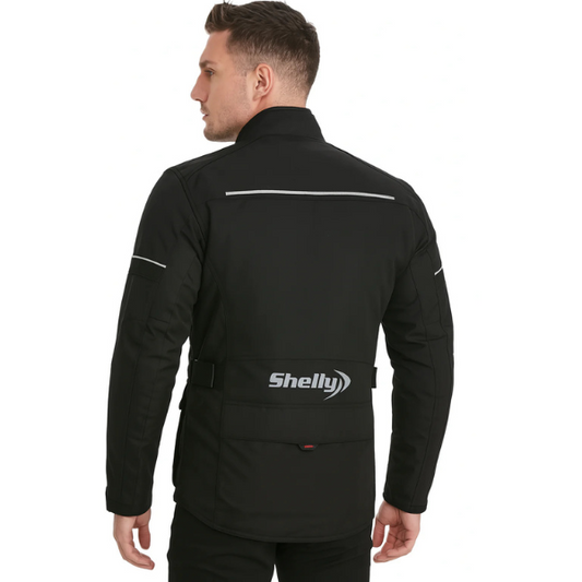 Premium Motorcycle Jacket Men for Adventure/Touring with Cordura Textile Windproof Summer Winter Long Jacket for Motorbike Racing, Riding