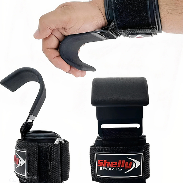 Weight Lifting Hook Wrist Straps Powerlifting Support Hand Grips Gym