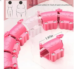 Weighted Hula Hoop for Adult 24 Detachable Knots Abdomen Fitness Weight Loss