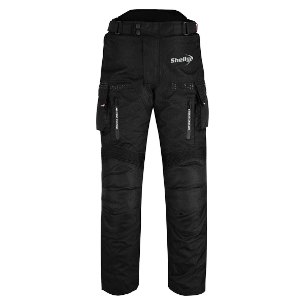Motorcycle Black Trousers for Men with Water Resistant Cordura Textile Fabric for Motorbike Racing