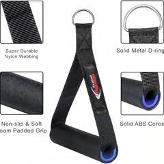 Resistance Band Handles for Heavy Duty Exercise Machine Cable Attachments