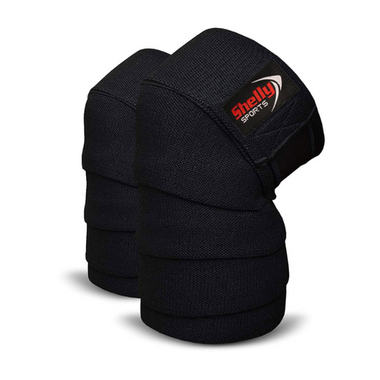 Knee Wraps for weight Lifting Powerlifting Squatting Knee Support CrossFit Knee Guard and Heavy Duty Elasticated Knee Bands for men & women