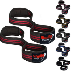 Weight Lifting Straps Figure 8 with Padded Cuff Wrist support Training Gym Straps Support Workout