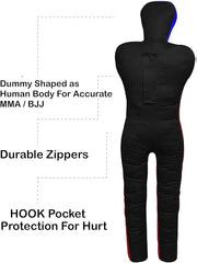 MMA Dummy Judo Grappling Punching Bag BJJ JIU Jitsu Dummy Wrestling Boxing Karate Training Dummies – Canvas – UNFILLED