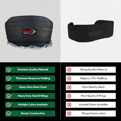 Dip Belt Weight Lifting Dipping Belt Body Building Gym Training Powerlifting Workout Back Support for Men & Women