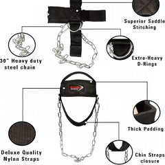 Neck Harness for Weight Training Premium Neck Workout Builder Neck Exerciser