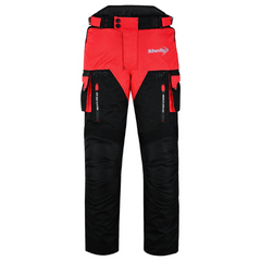 Motorcycle Red Trousers/Pants for Men with Water Resistant Cordura Textile Fabric for Motorbike Racing