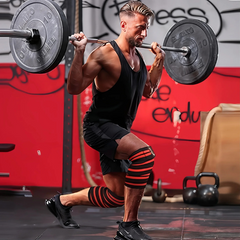 Knee Wraps for weight Lifting Powerlifting Squatting Knee Support CrossFit Knee Guard and Heavy Duty Elasticated Knee Bands for men & women