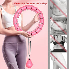 Weighted Hula Hoop for Adult 24 Detachable Knots Abdomen Fitness Weight Loss