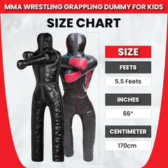 MMA Grappling Dummy for Adult BJJ Judo Wrestling Standing Brazilian JIU Jitsu MMA Self Defense Training MMA Dummy – UNFILLED – 170CM