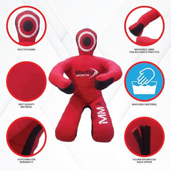 MMA Dummy Boxing Grappling Dummy Punching Bag Brazilian BJJ JIU Jitsu Sitting Position Dummy Wrestling Martial Arts Judo Karate Training Dummy – Canvas Fabric - UNFILLED