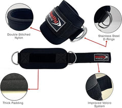 Ankle Straps for Cable Machines Leg Extensions Workouts Support for Men & Women