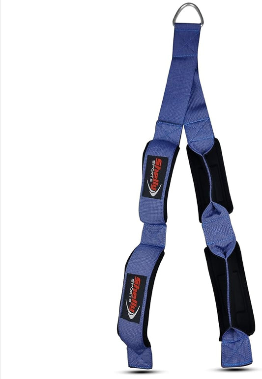 Triceps Rope Gym Cable Machine Attachments with Carabiner Anti-Slip Triceps Strap 2 Loops Neoprene Handles Pulldown Rope for Pushdowns Pulls Crunches Overhead Extensions Biceps Curl
